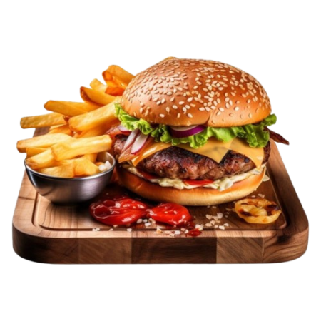 6 oz Cheeseburger w/ fries